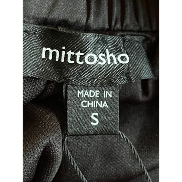 NWT! Mittoshop Women's Sequin Black Pull On Pants. Drawstring. Sz Small. Jogger - Picture 3 of 7